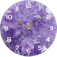 thumbnail image 5 of SKYSONIC Purple Abstract Wall Clock 10 Inch Silent Non Ticking Round Clock Oil Painting Clock Easy to Read Clock for Living Room Bedroom Bathroom Home Decor, 5 of 7