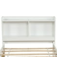 thumbnail image 6 of Miniyam Twin Size Bed with Trundle & Bookcase Headboard for Kids,White, 6 of 8