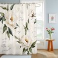 thumbnail image 4 of Vintage Floral Spring Shower Curtains for Bathroom, Farmhouse Botanical White Flowers Waterproof Fabric Shower Curtain, Decorative Bathroom Curtain for Bathtub, 66"x72" , No Hooks Included, 4 of 9
