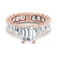 thumbnail image 2 of Skye - Moissanite Emerald Cut Lab Diamond Eternity Engagement Ring, 2 of 4