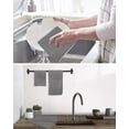 thumbnail image 5 of Vintage Dark Gray Kitchen Dish Towels for Drying Dishes Set of 3, Farmhouse Retro Solid Color Linen Texture Waffle Weave Microfiber Hand Tea Bathroom Towels Quick Dry & Absorbent Towel 15.7x23.6, 5 of 7