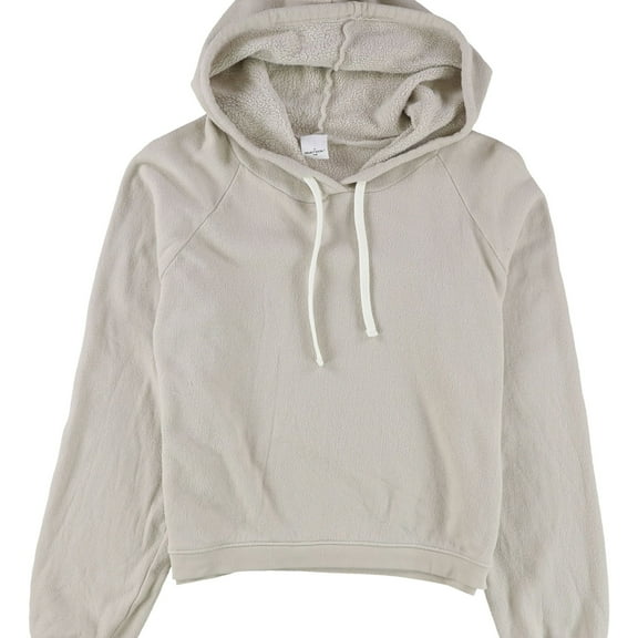 Project Social T Womens Cropped Hoodie Sweatshirt, Beige, X-Small