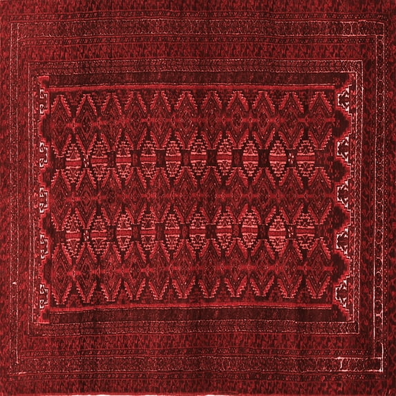 Ahgly Company Indoor Square Persian Red Traditional Area Rugs, 3' Square