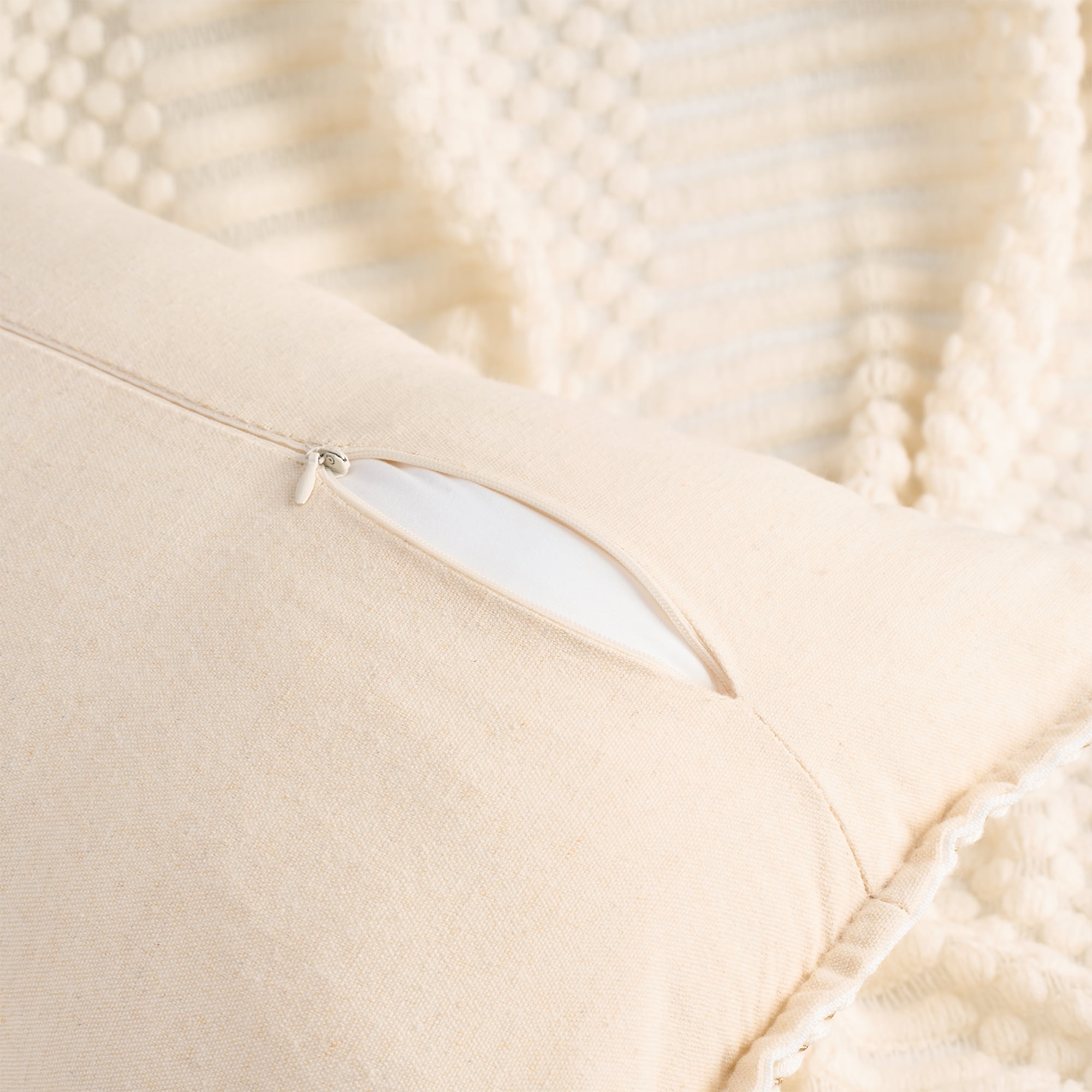 Unique Bargains Pack of 2 Soft Solid Throw Pillow Covers Cases for Couch 20" x 12" White