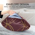 thumbnail image 4 of Yayeee Pillowcase Standard Size Set of 2 Satin Wrinkle Resistant Pillow Case, Circular Gold Pattern, 4 of 8