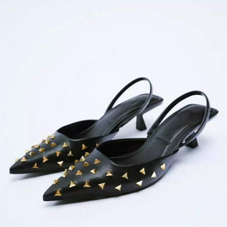 

TRAF Woman Rhinestone Bow High Heels Women Pumps Spring Summer 2022 Butterfly Heels Sandals PartyStiletto Slingback Heeled Shoes