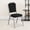 Black Fabric/Silver Frame, variant on Emma + Oliver 4 Pack Crown Back Banquet Stack Chair in Black Dot Fabric - Silver Vein Frame