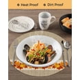 thumbnail image 3 of 13 Inch Round Placemats Set of 4, Fall Non Slip Heat Insulation PP Table Mats, Thanksgiving Orange Pumpkin Maple Leaves Rustic Washable Place Mats for Kitchen Dining Party Table Decor, 3 of 7