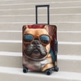 thumbnail image 4 of Salouo French Bulldog In Sunglasses Pattern Travel Dust-proof Suitcase Cover, Softside Suitcase Protector Luggage Cover Protector for 18-32inch ,Not Included Suitcase, 4 of 8