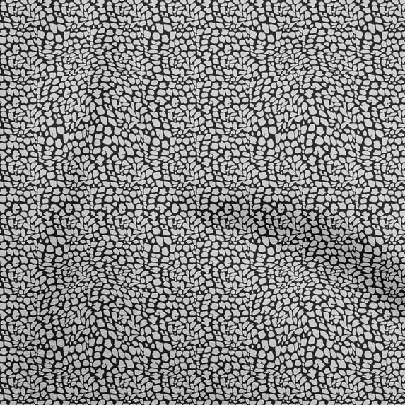 oneOone Georgette Viscose White Fabric Animal Skin Quilting Supplies Print Sewing Fabric By The Yard 42 Inch Wide