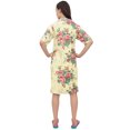 thumbnail image 4 of Bimba Chemise de Nuit à Manches Courtes Imprimé Floral Jaune Clair pour Femmes - 28, 4 of 6
