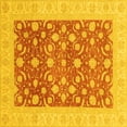 thumbnail image 1 of Ahgly Company Indoor Square Oriental Yellow Traditional Area Rugs, 3' Square, 1 of 4