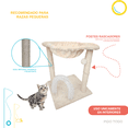 thumbnail image 2 of Rascador con Hamaca Torre Pequeña para Gato Postes Sisal, 2 of 7