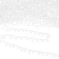 thumbnail image 1 of Cinta de borlas de pompones Uxcell, 20 yardas, cinta de pompones mini de 8 mm para decoración del hogar/manualidades de bricolaje, blanca, 1 of 1