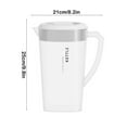 thumbnail image 3 of Clear Plastic Pitcher with Lid 3 Liter Capacity Water Jug for Cold Drinks Iced Tea Lemonade Beverages Home Kitchen Party Serving Easy Pour, 3 of 5