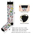 thumbnail image 3 of FORMRS Womens Knee High Socks Casual Long Thick Travel Daily Wear, 1 Pair, Blue Triangles, 3 of 6