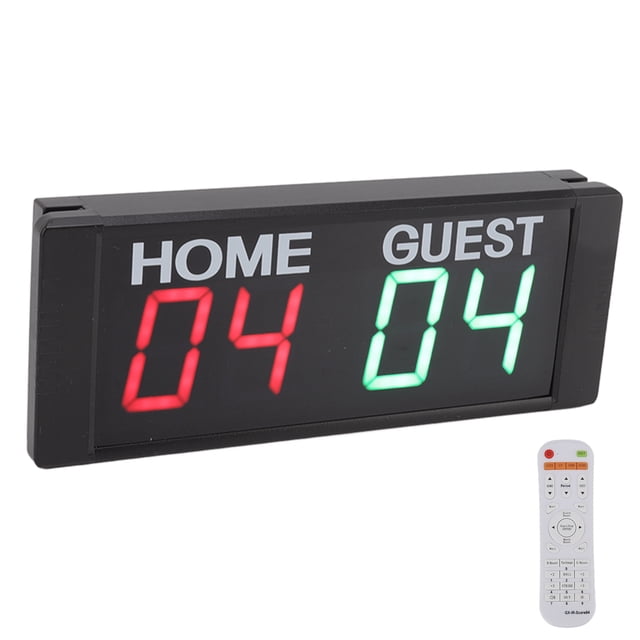 Tableau d'Affichage LED 1.5 Pouces Portable Télécommande Infrarouge Tableau d'Affichage Numérique avec Buzzer pour Basketball Soccer US 100240V Magnétique