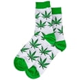 thumbnail image 2 of Chaussettes Crew Pliées Imprimé Feuilles d'Herbes, 2 of 3