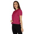 thumbnail image 3 of Inkmeso T-Shirt à Manches Courtes pour Femmes Épaules Tombantes Col Rond T-Shirts d'Été Décontractés, 3 of 7