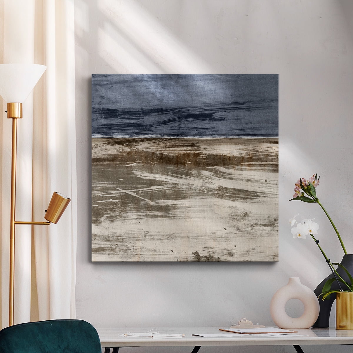 Wexford Home Grey Horizon-Premium Gallery Wrapped Canvas, 16" x 16" - Ready to Hang