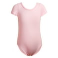 thumbnail image 3 of Girls Ballet Leotards with Removable Skirt Combo Tie Short Sleeve Ballet Dance Dress Outfit Kids Gymnastics Costume, 3 of 5