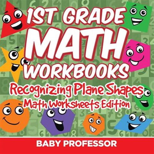 Pre-Owned 1st Grade Math Practice Book: Recognizing Plane Shapes Math Worksheets Edition (Paperback)