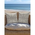 thumbnail image 5 of Outdoor Pillows Waterproof, Black Beige Striped Throw Pillows with Inserts Included, Farmhouse Stripes Geometric Abstract Indoor Outdoor Decorative Lumbar Pillow for Bed/Couch/Patio 18"x18", 1Pcs, 5 of 8