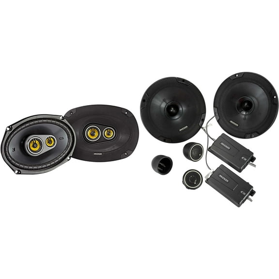 Kicker 46CSS674 CS-Series CSS67 6.75-Inch (165mm) Component System with .75-inch tweeters w/ 46CSC6934 6x9" Coaxial Bundle
