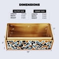 thumbnail image 2 of HANDICRAFTS HOME Handmade Mosaic Collection Decorative Jewelry Box Organizer – Keepsakes, Trinkets, and Home Decor – Antique Coffee Table Storage, Memory Box, Farmhouse Style Decor Gold, 10x5x5, 2 of 2