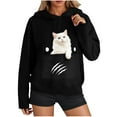 thumbnail image 2 of Cutuoiiu Oversized Sweatshirt for Women Fashion Printed Long Sleeve Hoodie with Pockets Gifts, 2 of 7