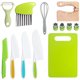 thumbnail image 1 of Juego completo de cuchillos para cortar verduras y tartas para niños de siete piezas, cuchillo de plástico para niños, cuchillo de fruta, regalo, 1 of 6