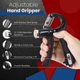 thumbnail image 2 of Hand Grip Strengthener, Counting Forearm Trainer Workout Kit (6 Pack), Adjustable Hand Grip Strengthener, Grip Ring, Finger Stretcher, Finger Exerciser and Stress Relief Grip Ball, 2 of 7