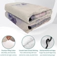 thumbnail image 4 of Full Quilt Set 78''x90'', Watercolor Lavender Lightweight Bedspread Coverlet Set with 2 Pillow Shams, Country Spring Field Leaf Wildflower Breathable All Season Quilt Bedding for Bedroom/Guest Room, 4 of 9