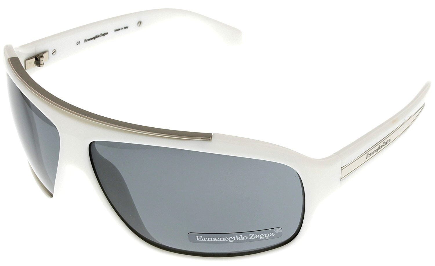 Ermenegildo Zegna Sunglasses Women White Silver SZ3541 4AOS Wrap