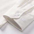 thumbnail image 4 of Bcfgryg Casual Long Sleeve Solid Shirt Relaxed Fit Plus Size Button Down Shirt Jacket Top Outerwear Comfortable Breathable Men’S Dress Shirts White, 4 of 5
