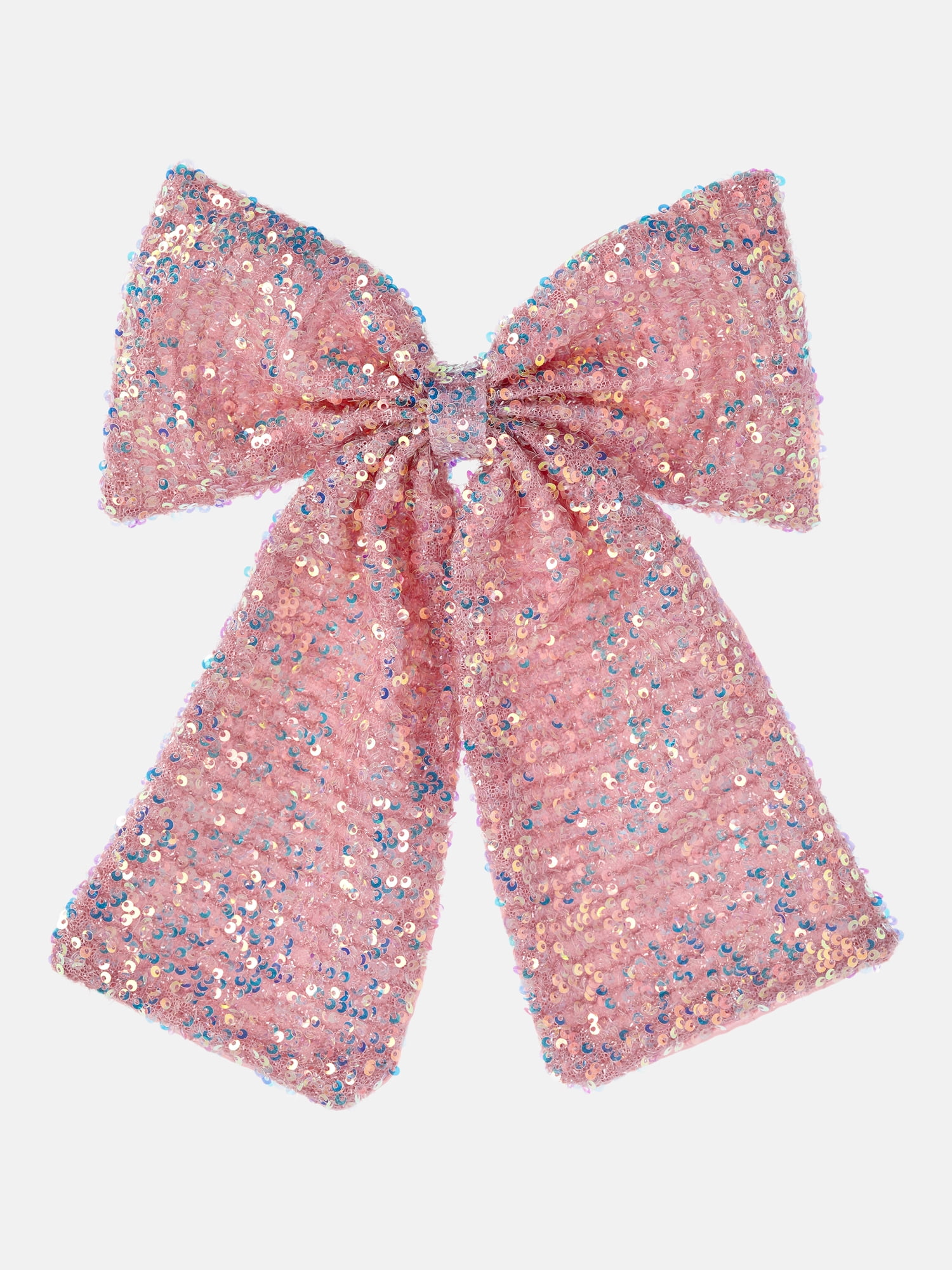 Justice Girls Sequin Bow Hair Clip Barrette, Pink