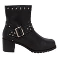 thumbnail image 2 of Women's 6" Heeled Buckle Biker Boot Black, 2 of 4