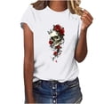 thumbnail image 5 of Drses ‌‌Women's Dia De Los Muertos T-Shirt - Sugar Skull & Skeleton Graphic Short Sleeve Tee for Day of The Dead (Sizes S - 2XL), 5 of 6