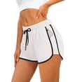 thumbnail image 2 of Gsakboxl Linen Pants Women Black White Stripes High Waisted Casual Shorts Drawstring Waist Loose Fashion Athletic Shorts for Summer Home Daily Wear M, 2 of 4