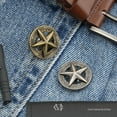 thumbnail image 5 of Star Concho Screw Back Pack of 2 Decorative 1 Inch Coin Conchos for DIY Leathercraft S375 (Antique Brass), 5 of 5