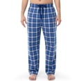 thumbnail image 1 of Pantalón de pijama tejido Fruit of the Loom para hombre, a cuadros, azul marino, 1 of 5