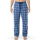 thumbnail image 1 of Pantalón de pijama tejido Fruit of the Loom para dormir, azul marino, a cuadros para hombre, 1 of 5