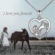 thumbnail image 2 of Collar de niña y caballo para niñas Joyas de caballo en plata de ley Regalos de caballo para mujeres 18---Código de producto 42417, 2 of 3