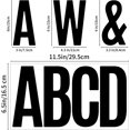 thumbnail image 2 of ‎TACYKIBD 6 Inch Black Large Letter Stickers,14 Sheets 76 Pcs Big Vinyl Self Adhesive Alphabet and Punctuation Symbols Stickers Decals for Wall Decor,Bulletin Board,Mailbox,Signs,Door,Home,Trucks, 2 of 14