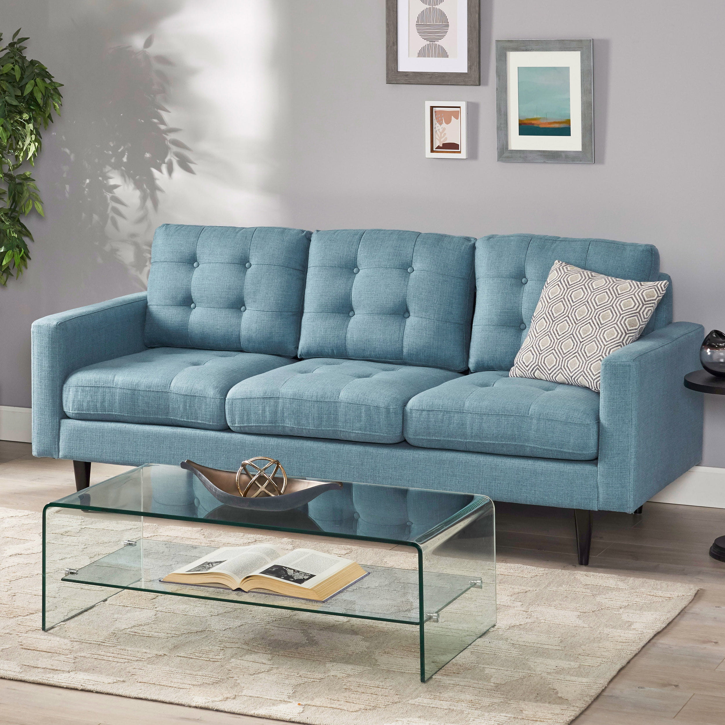 Ayumi Contemporary Tufted Fabric 3, How Much Fabric To Cover A Three Seater Sofa