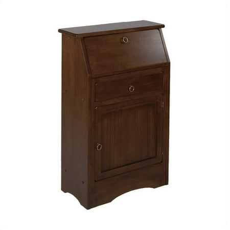 Bookcase Secretary Desk - Pemberly Row Secretary Desk in Antique Walnut