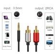 thumbnail image 4 of Tianle RCA Audio Cable, 2 RCA Phono Male to 3.5mm Male Headphone Jack Stereo Y Splitter Red and White Aux Lead Compatible with Speaker, DJ Controller, Turntable TV, Hi-Fi Amplifer, 3.3ft, 4 of 4