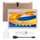 thumbnail image 1 of Tablet Octa Core de 10,1 pulgadas, 6 GB de RAM, 128 GB de ROM, batería de 6000 mAh, llamadas 4G, tableta WiFi 5G para Android 10, enchufe estadounidense de 100 a 240 V, color dorado, 1 of 10