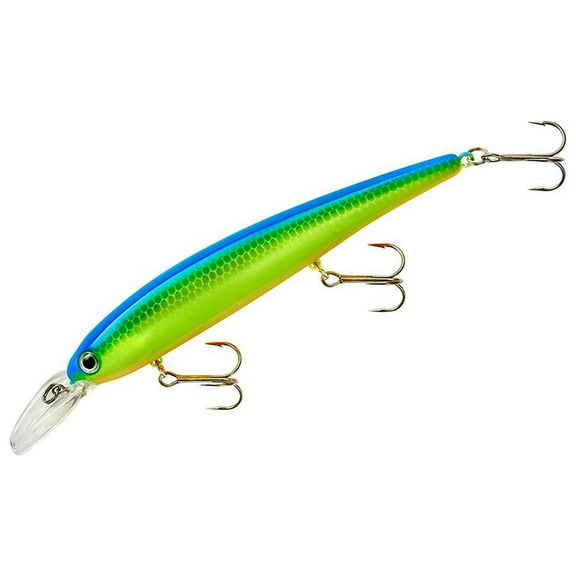 Bandit 4.75" Walleye Deep 5/8 Ounce Jerkbait Chartreuse Blue Back BDTWBD236