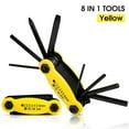thumbnail image 1 of Premium S2 Steel Bike Repair Tool Kit with Multi-Function Hex Key Screwdrivers, PC Wear-Resistant Shell, Anti-Rust Multi-Layer Plating, Ergonomic Grip, High Precision & Torque - Yellow, 135g, 1 of 6